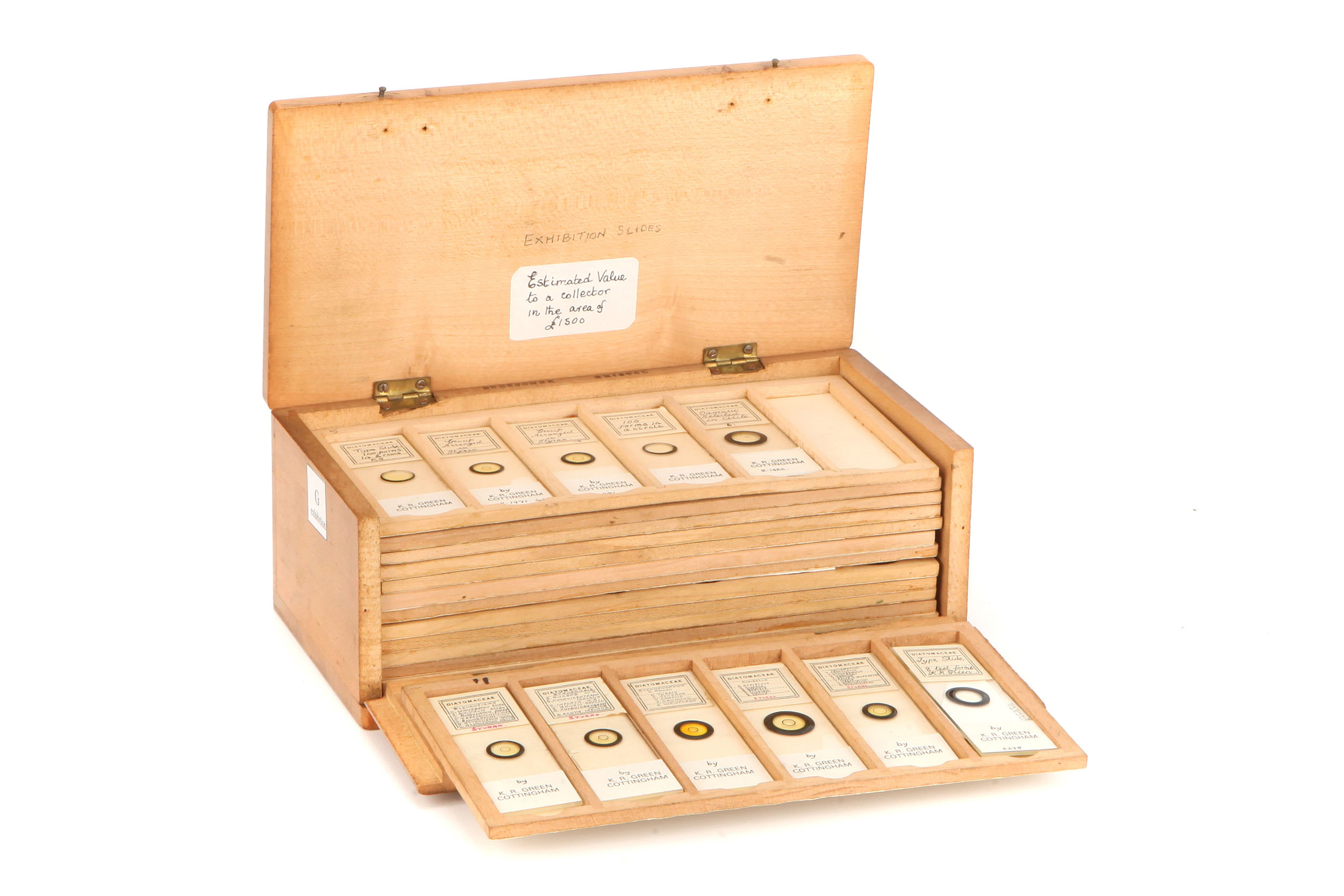 A Very Good Collection of Arranged and Exhibition Diatom Microscope Slides,