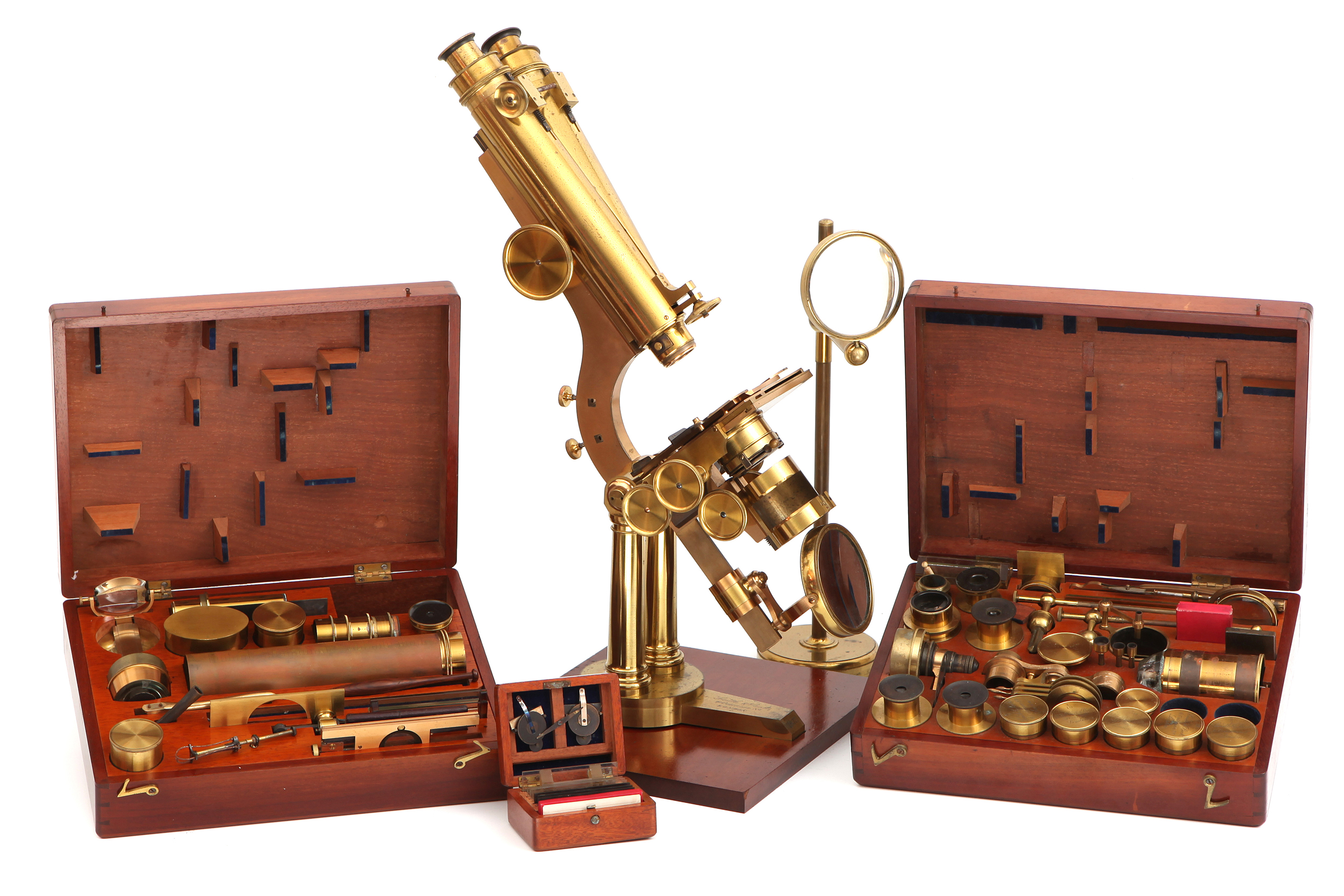 A Fine Binocular 'Large Best', or 'N°1 Stand' Microscope Outfit,