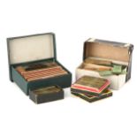 A Collection Sets of Early Glass Microscope Slides,