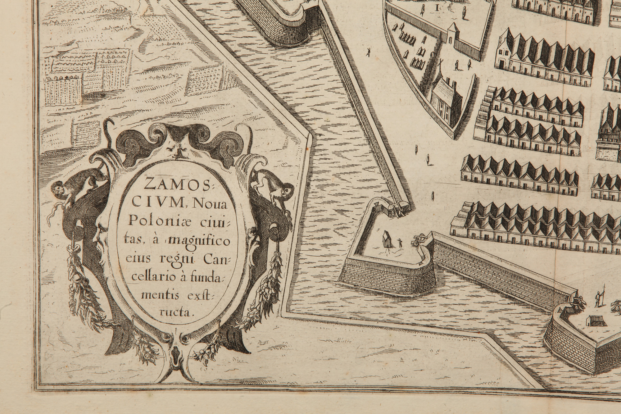 A 17th Century Map of Zamosc in Poland, - Image 3 of 4