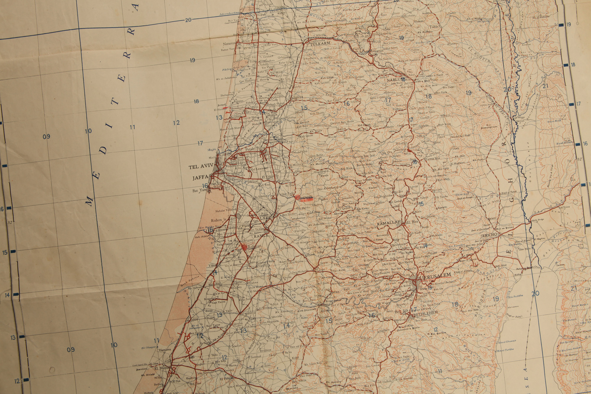 A Rare & Unusual Military Map of Palestine, - Image 3 of 3