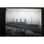 Four Quarter Plate Glass Negatives of The Olympic Ocean Liner,