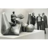 Three Press Photographs of Henry Moore,