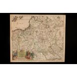 An Early Decorative Map of Poland & Lithuania,