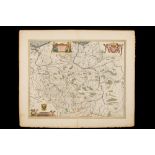 A Very Decorative Map of Poland with two Cartouches and two Coats of Arms,