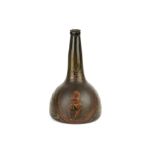 A Late 18th Century Commemorative Dutch Onion Wine Bottle,
