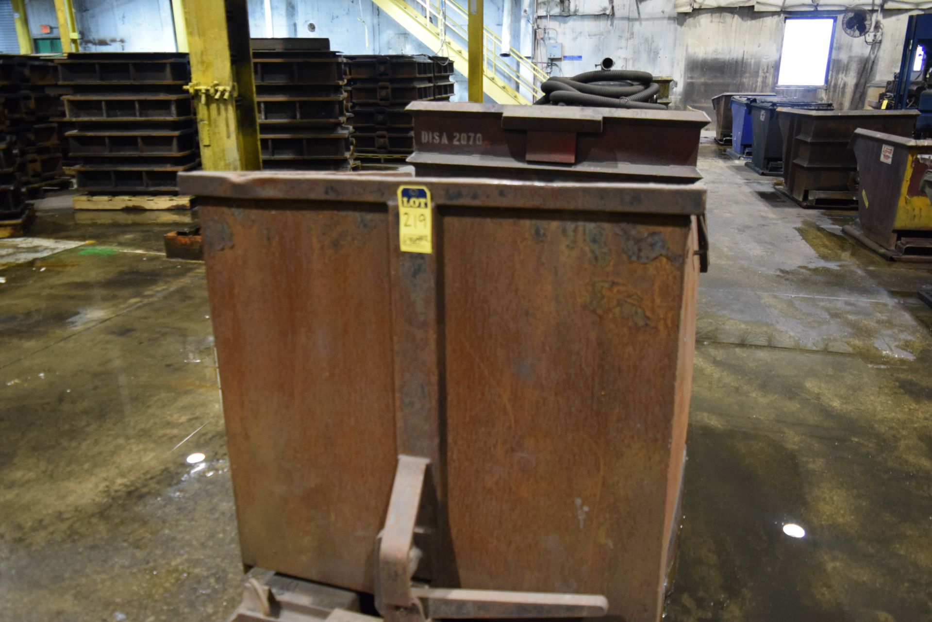 6- various size self dumping hoppers