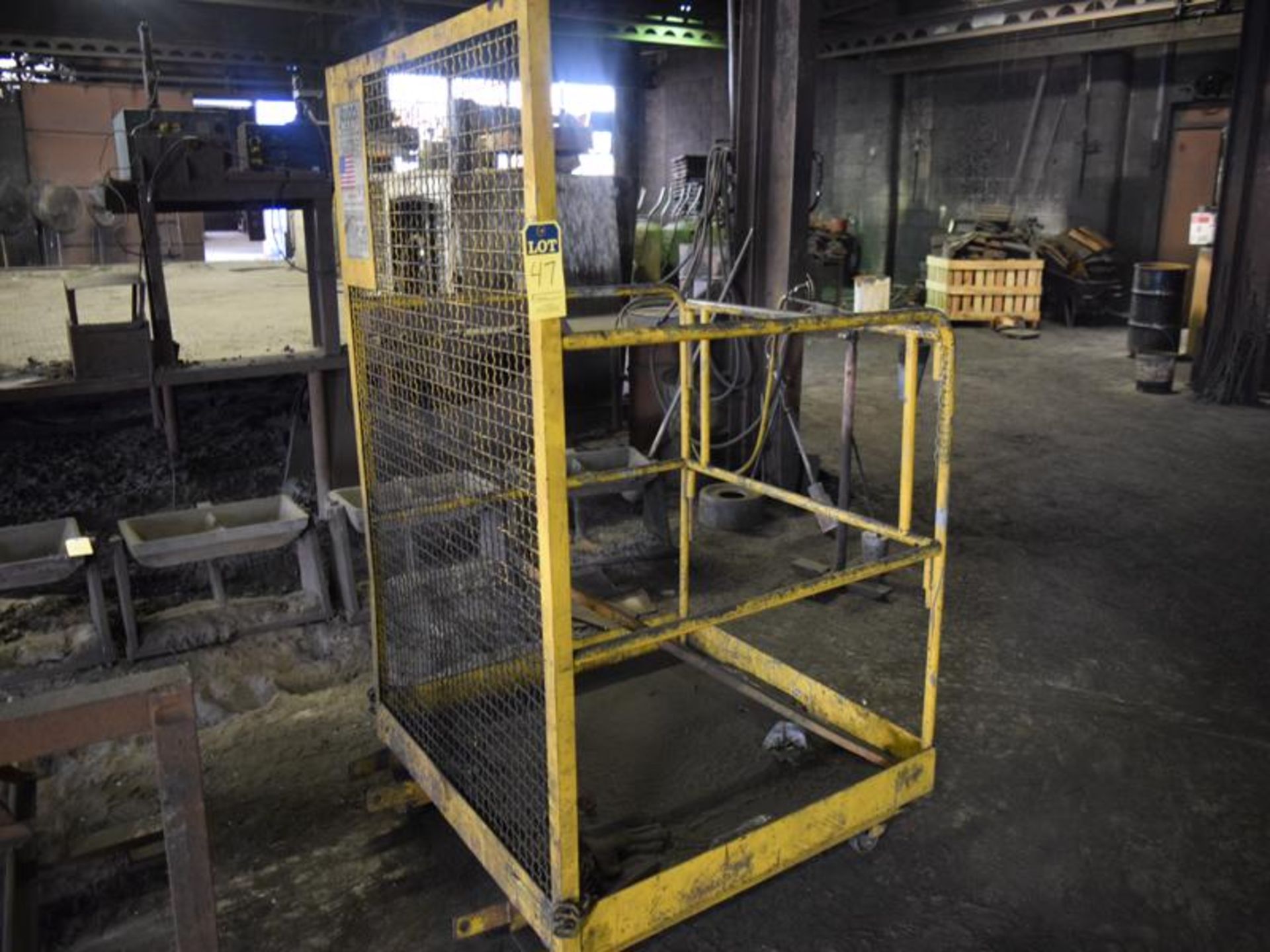 fork lift man cage