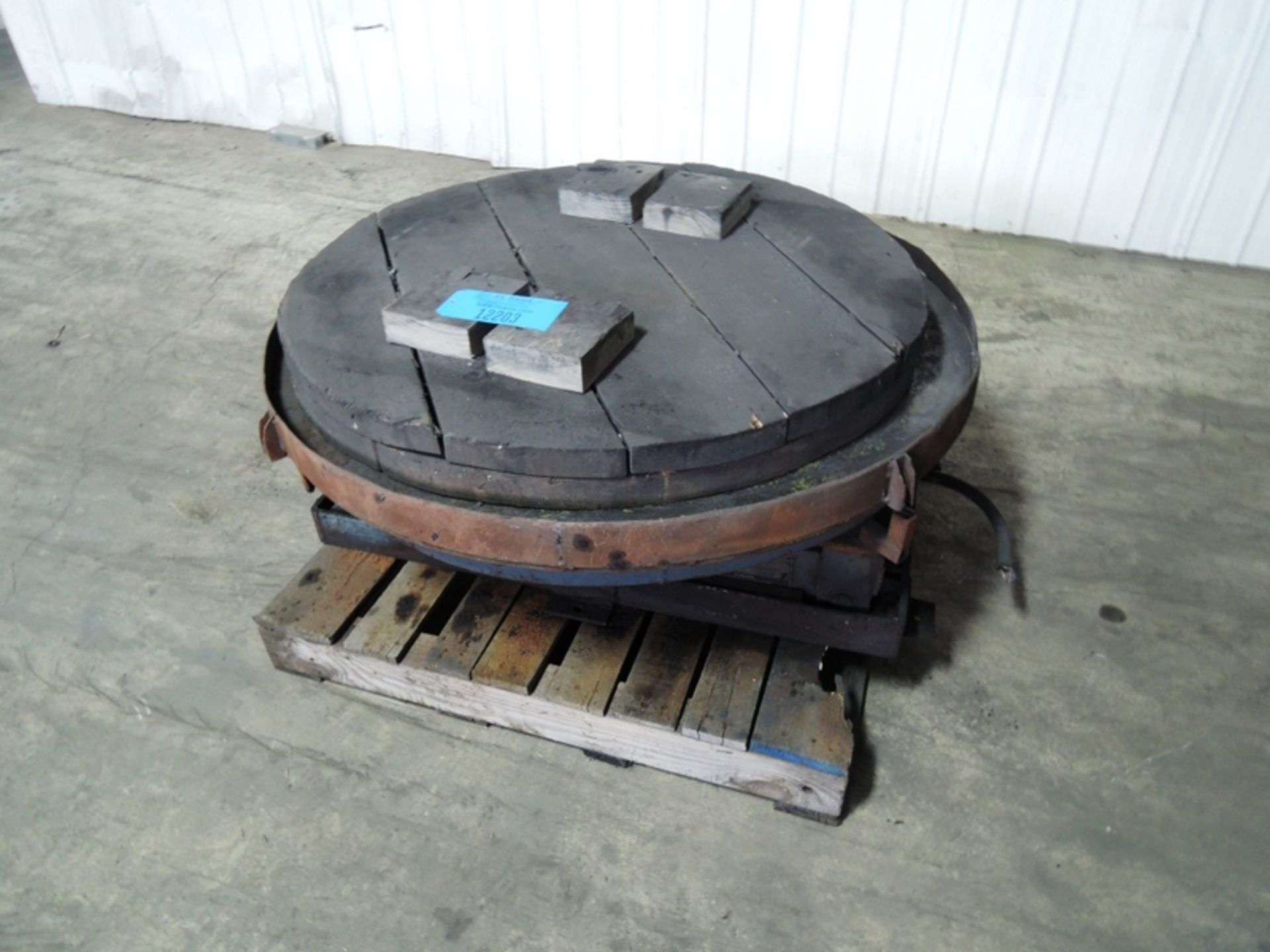 HYDRAULIC SCIZZOR LIFT TABLE 28" X 48" WITH 36" DIAMETER ROTARY TOP