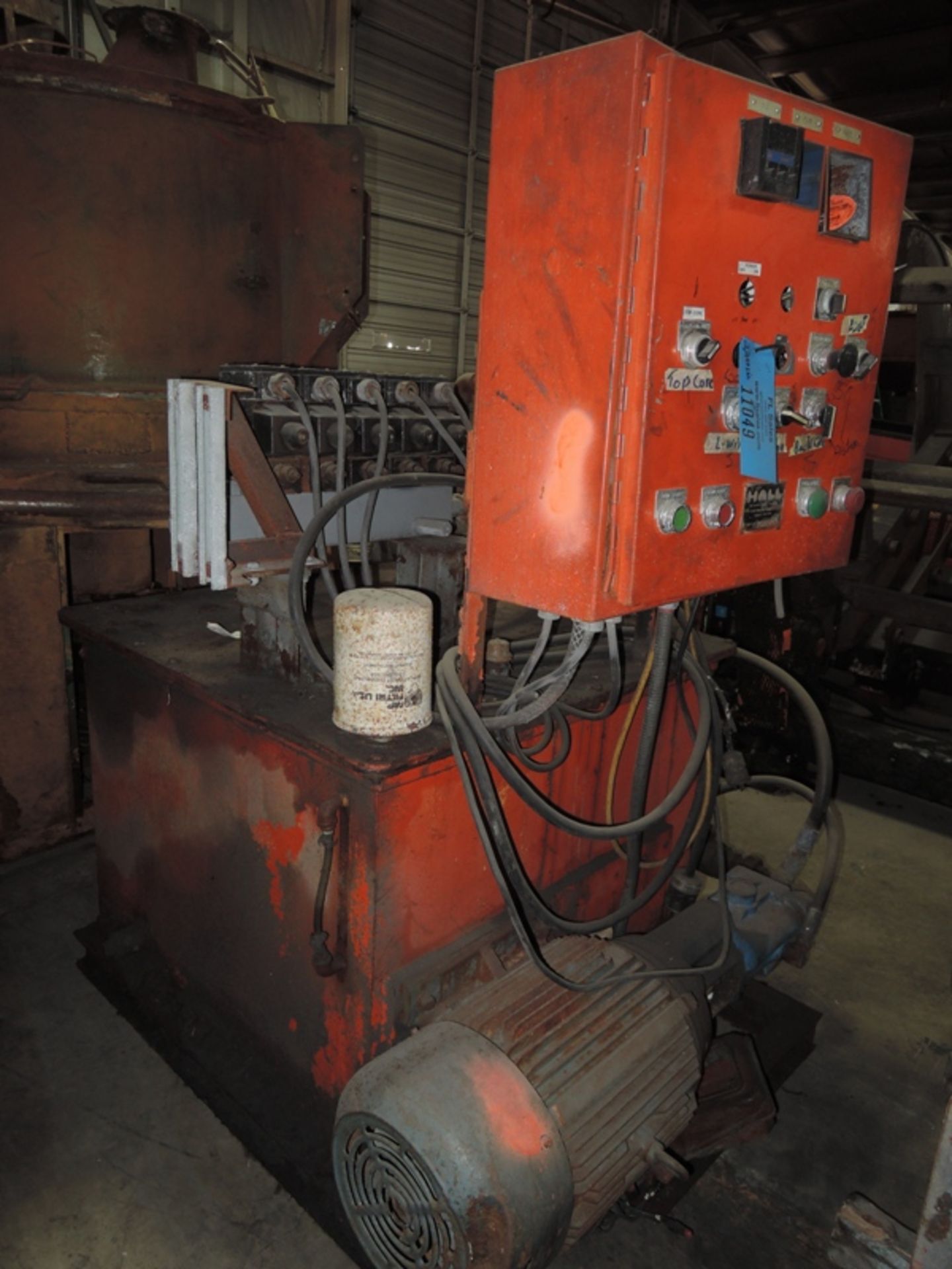 HALL HYDRAULIC UNIT AND CONTROLS 15HP S/N 900889