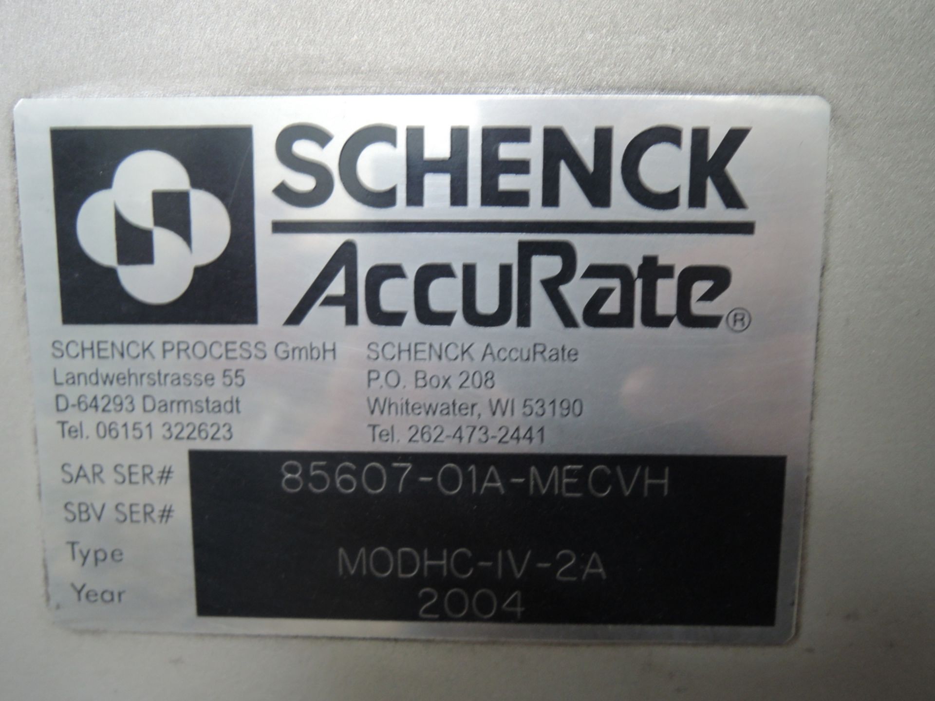 SCHENCK ACCURATE MECHATRON POWDER FEEDER MODEL HC-2A S/N: 85607-01A-MECVH, 3HP MOTOR, 575 VOLT, - Image 4 of 5