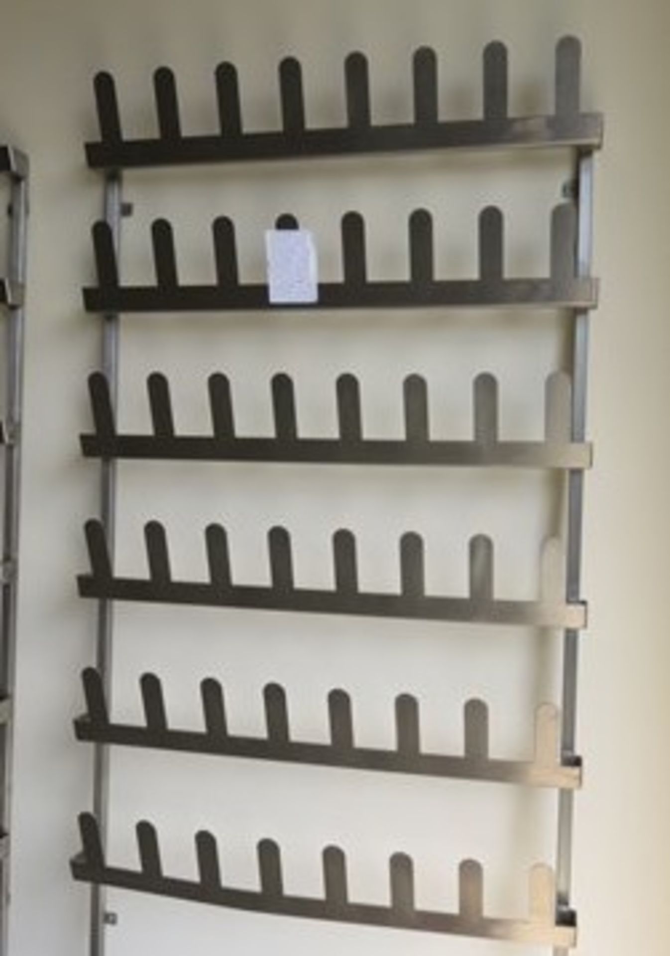 Shoe Holder. Totally S/s. Wall Mounted. Holds 24 Pairs. Approx. 2 mtr x 1mtr