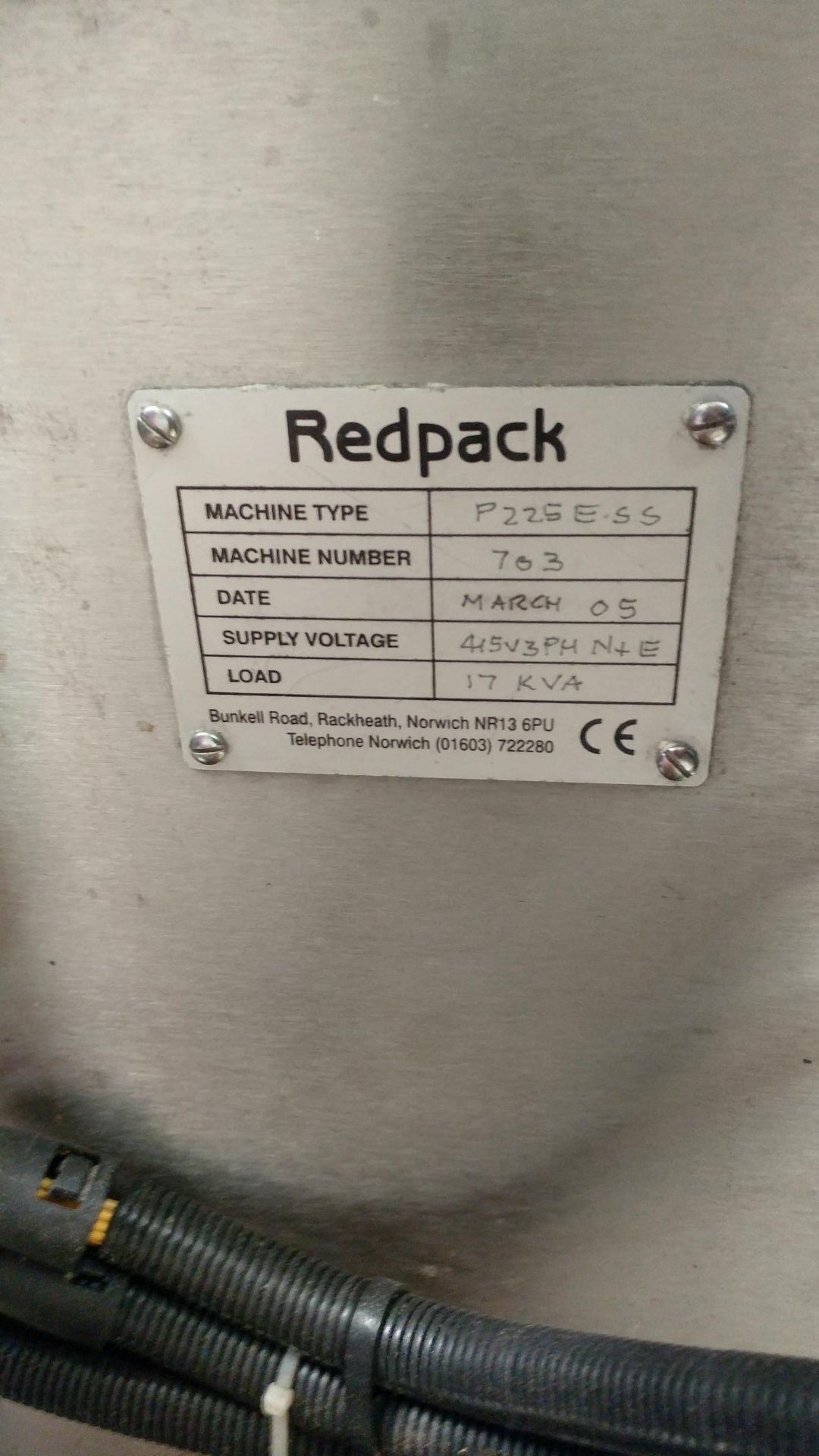 Redpack Flowrapper. P225 E55. The Infeed Length: Standard 2147mm. - Image 4 of 4