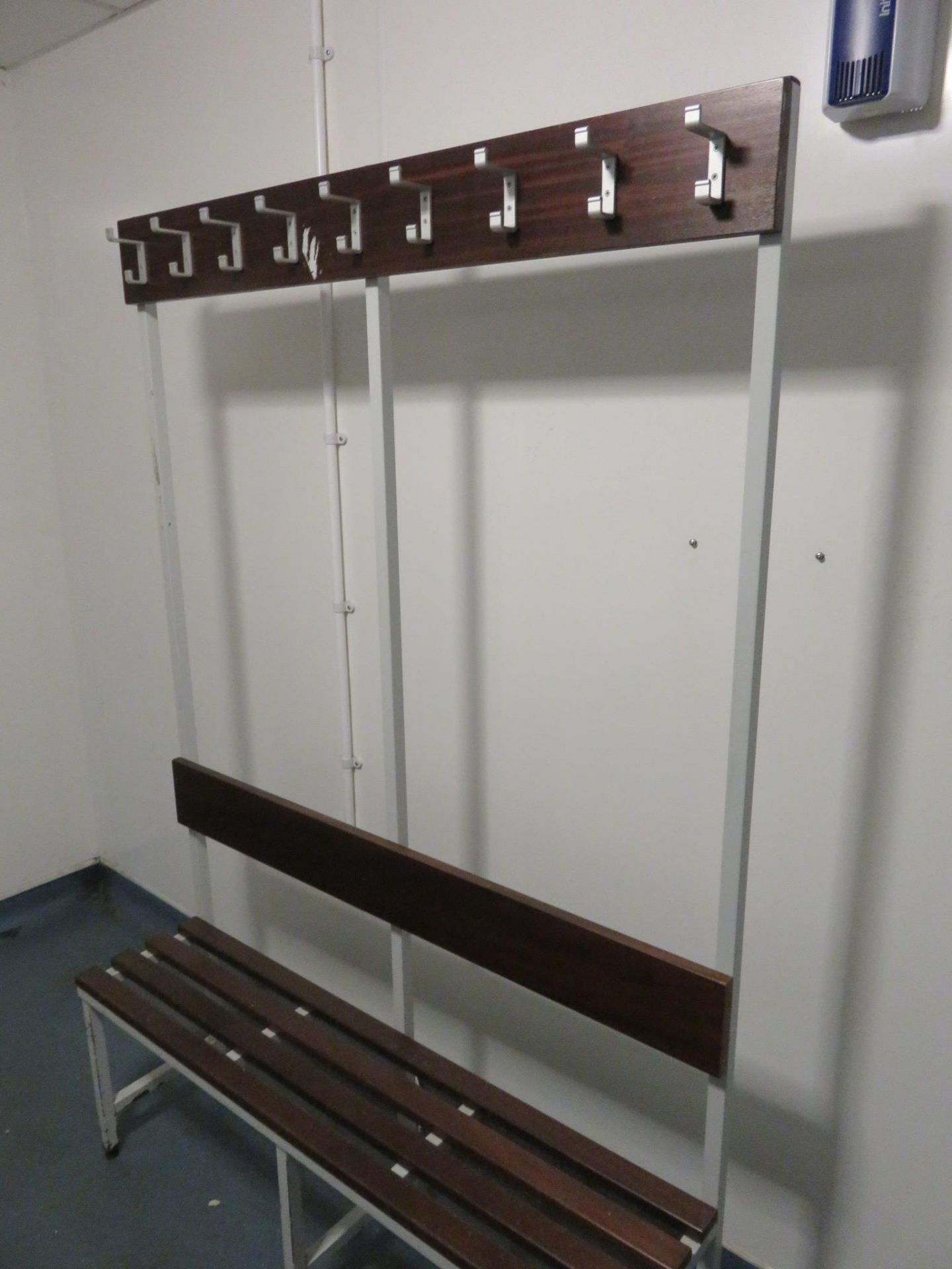 2 x Free standing Bench & Coat Hooks. Aoprox. 1200 x 1800mm high. Lift out £10 - Image 2 of 2