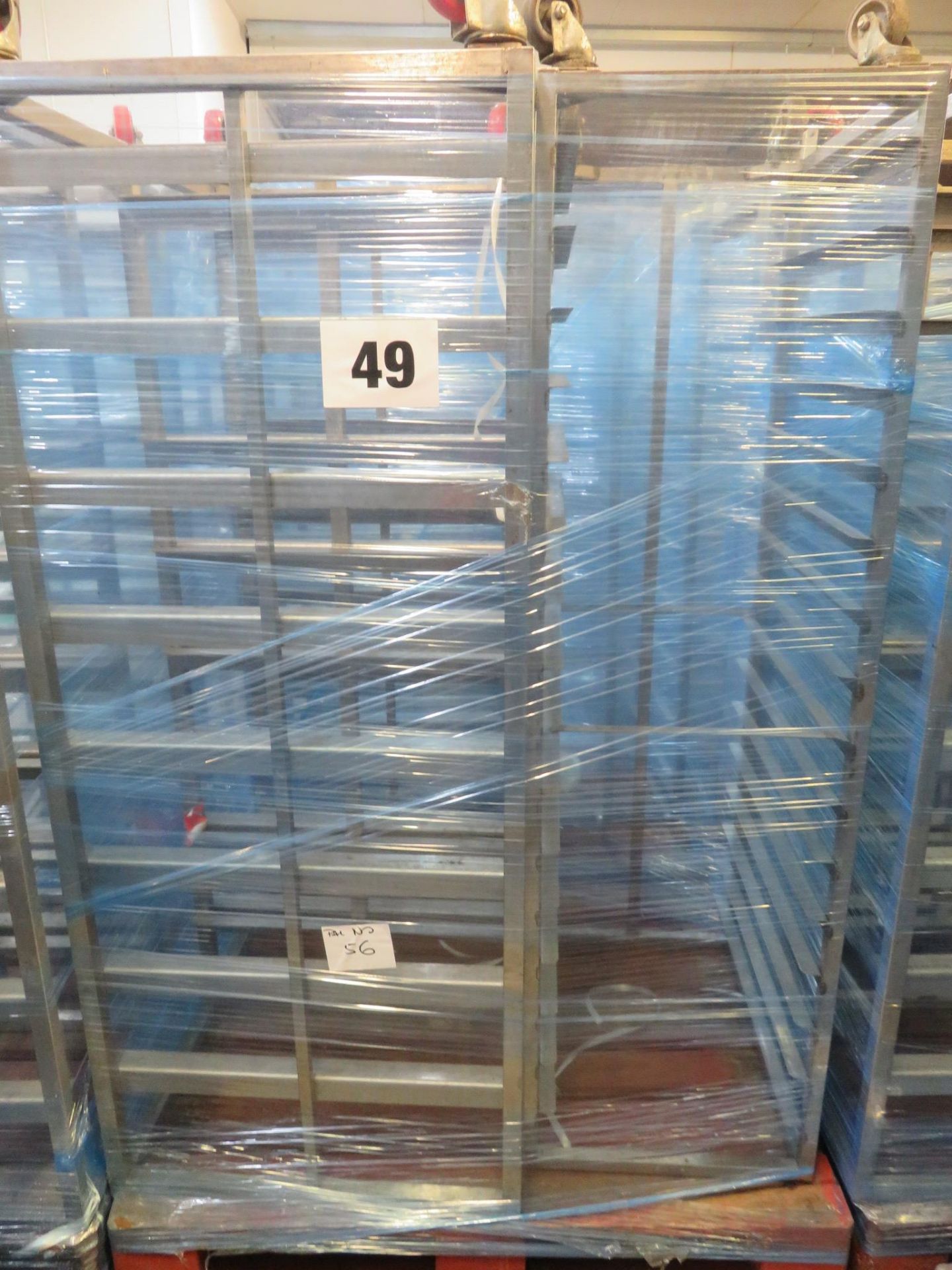 3 x S/s Rack: -2 x S/s Racks capable of taking 10 trays.Approx.430 x 650 x 1800mm high. LO£20