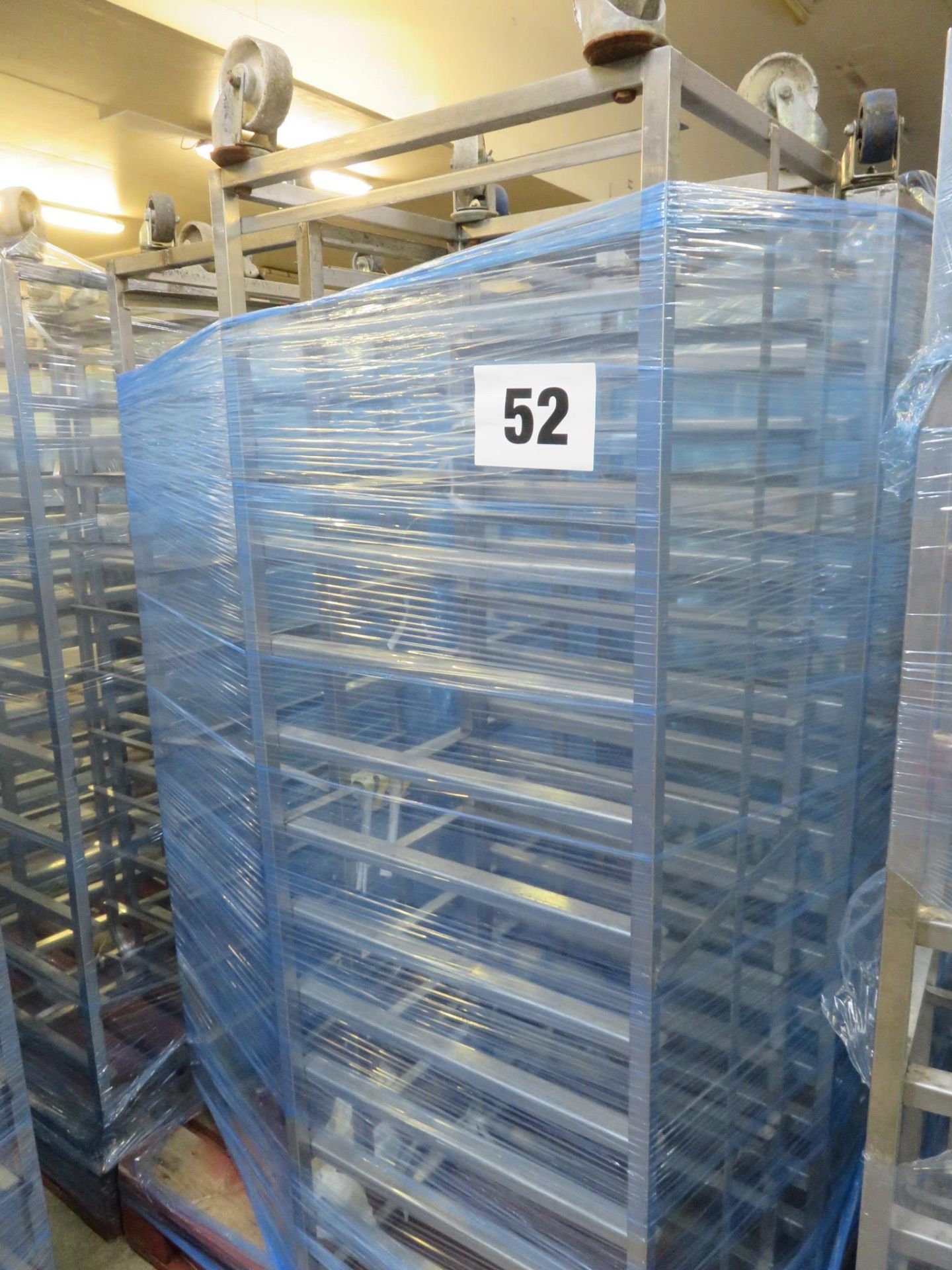 3 x S/s Racks:- 2 x S/s Racks capable of taking 12 trays.Approx.430 x 650 x 1800mm high.LO£20