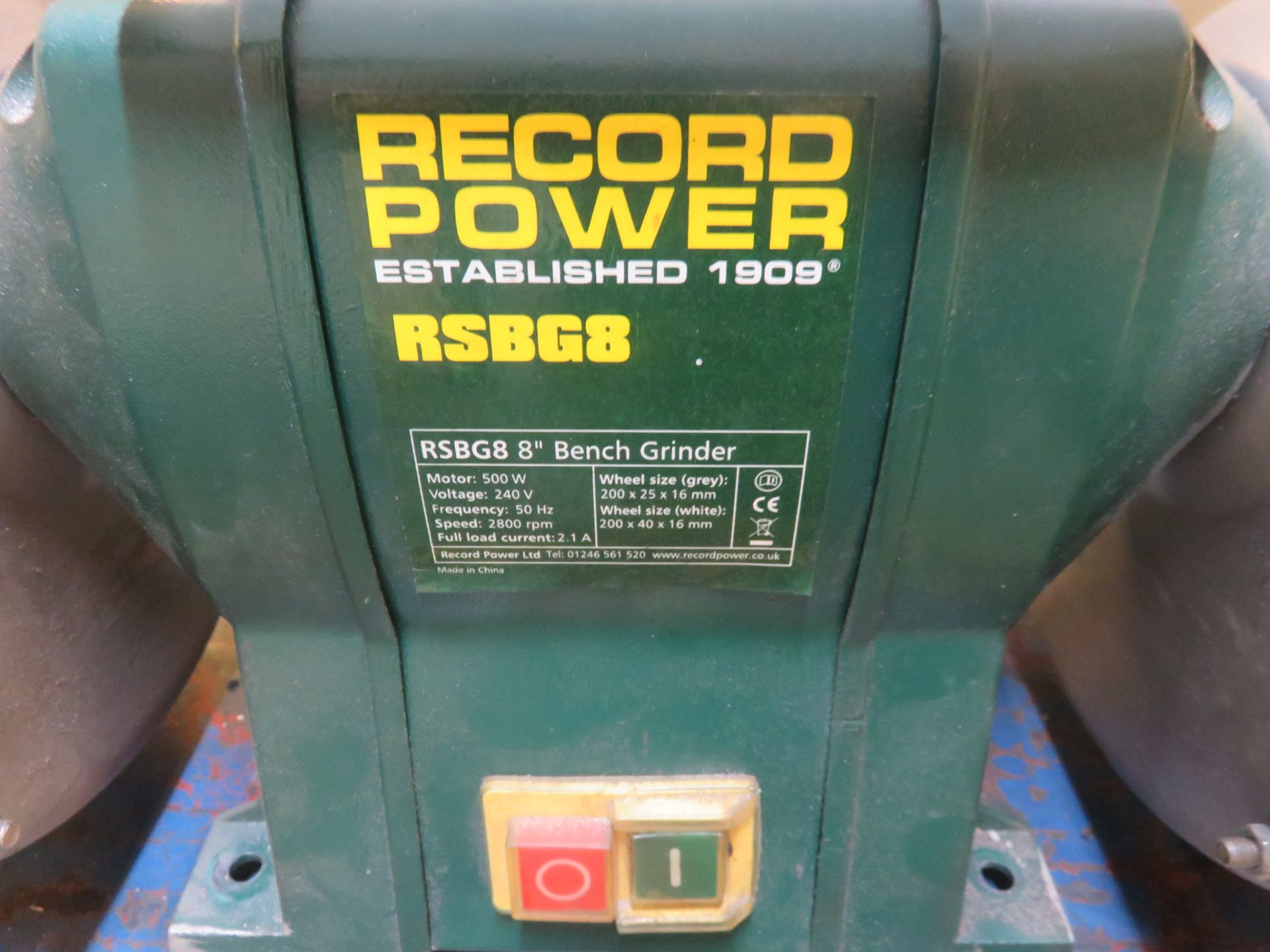 Record Power Bench Grinder. Lift out £10 - Image 2 of 3