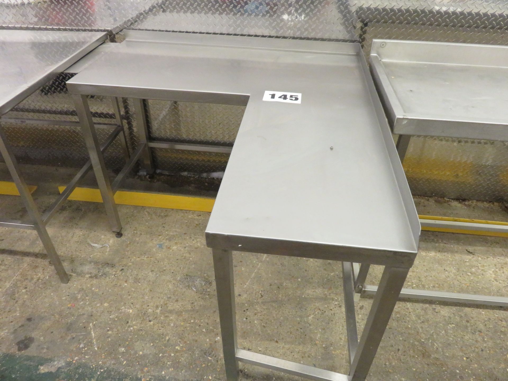 Table S/s shape 1300 x600mm deep & 1200 x 460mm deep. Lift out £10 - Image 2 of 2