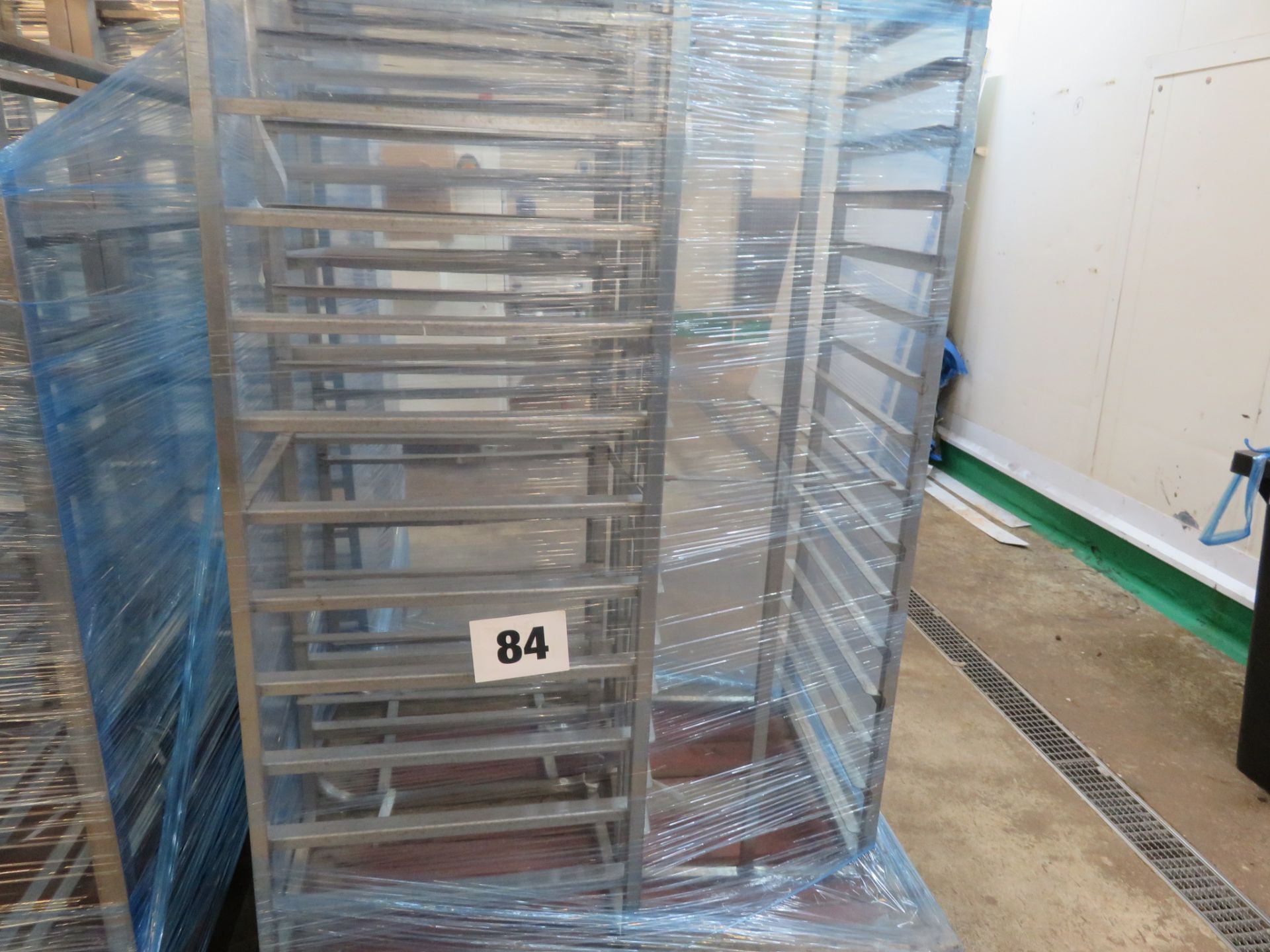 3 x Mobile S/s Racks capable of holding 16 trays. Lift out £20