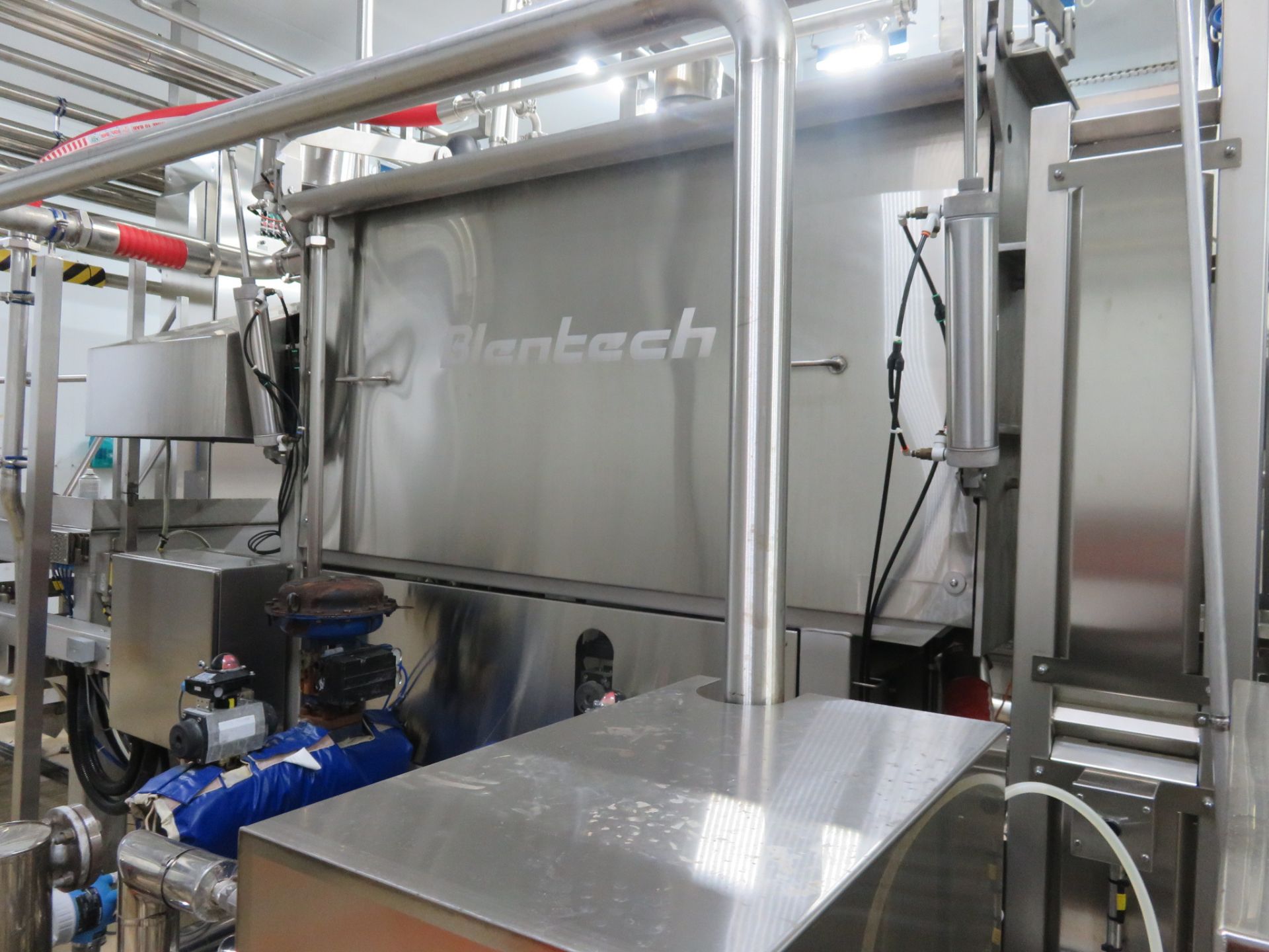 Blentech Complete Cooking Plant 2013. 3 x open top Vessels 750 kg each, agitation, forward & - Image 2 of 16