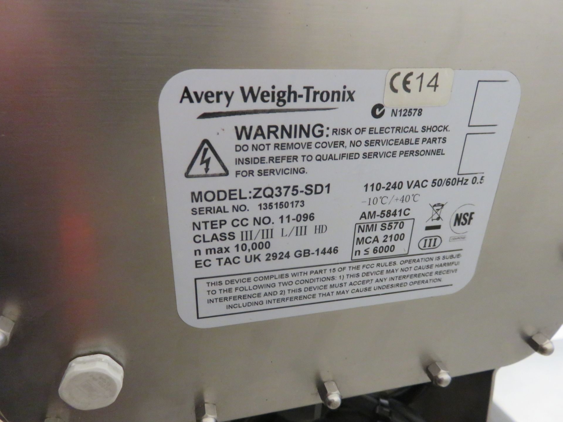 Avery Weightronix ZQ375 table top Scale. Lift out £10 - Bild 2 aus 2
