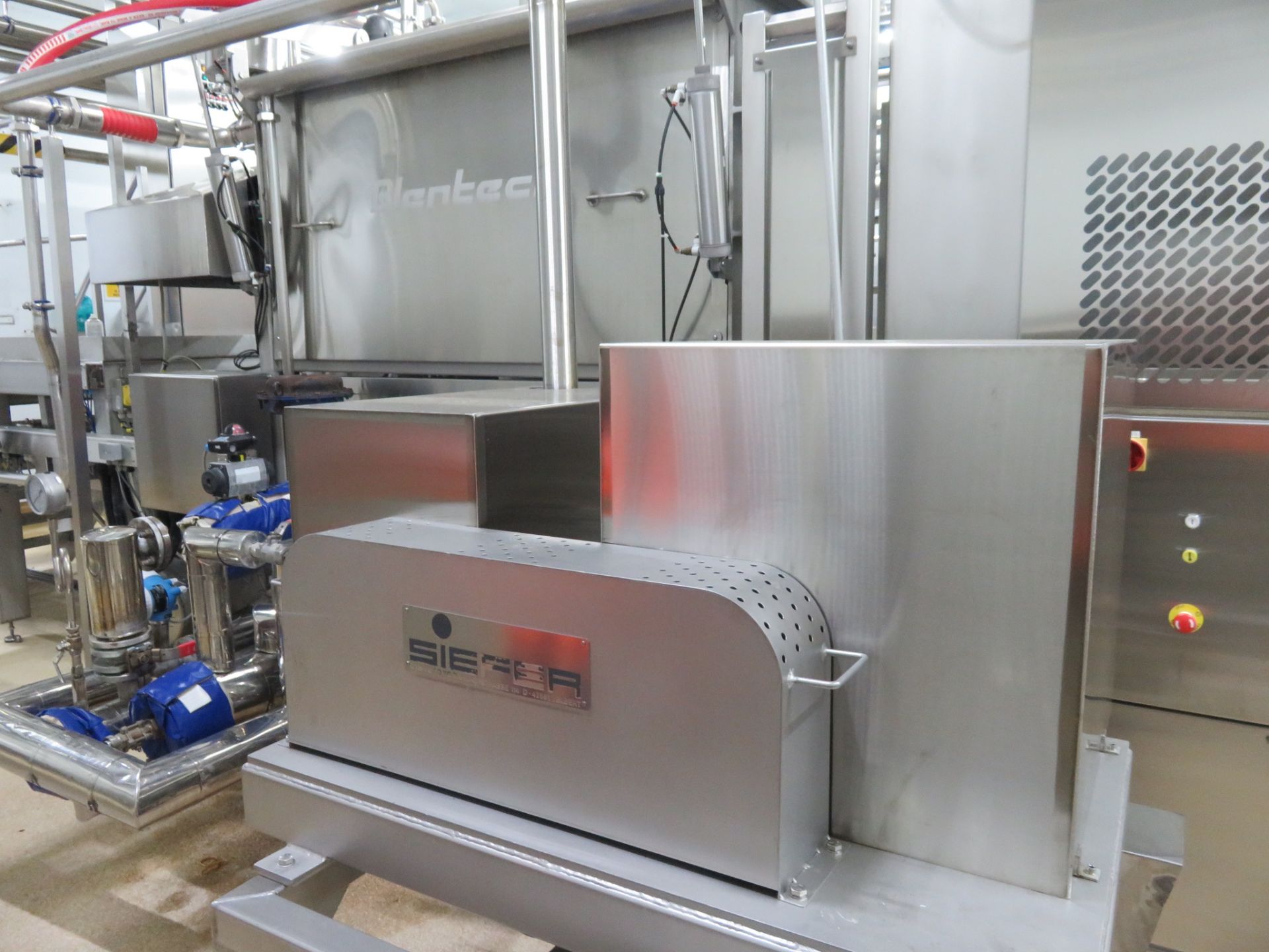 Blentech Complete Cooking Plant 2013. 3 x open top Vessels 750 kg each, agitation, forward & - Image 3 of 16