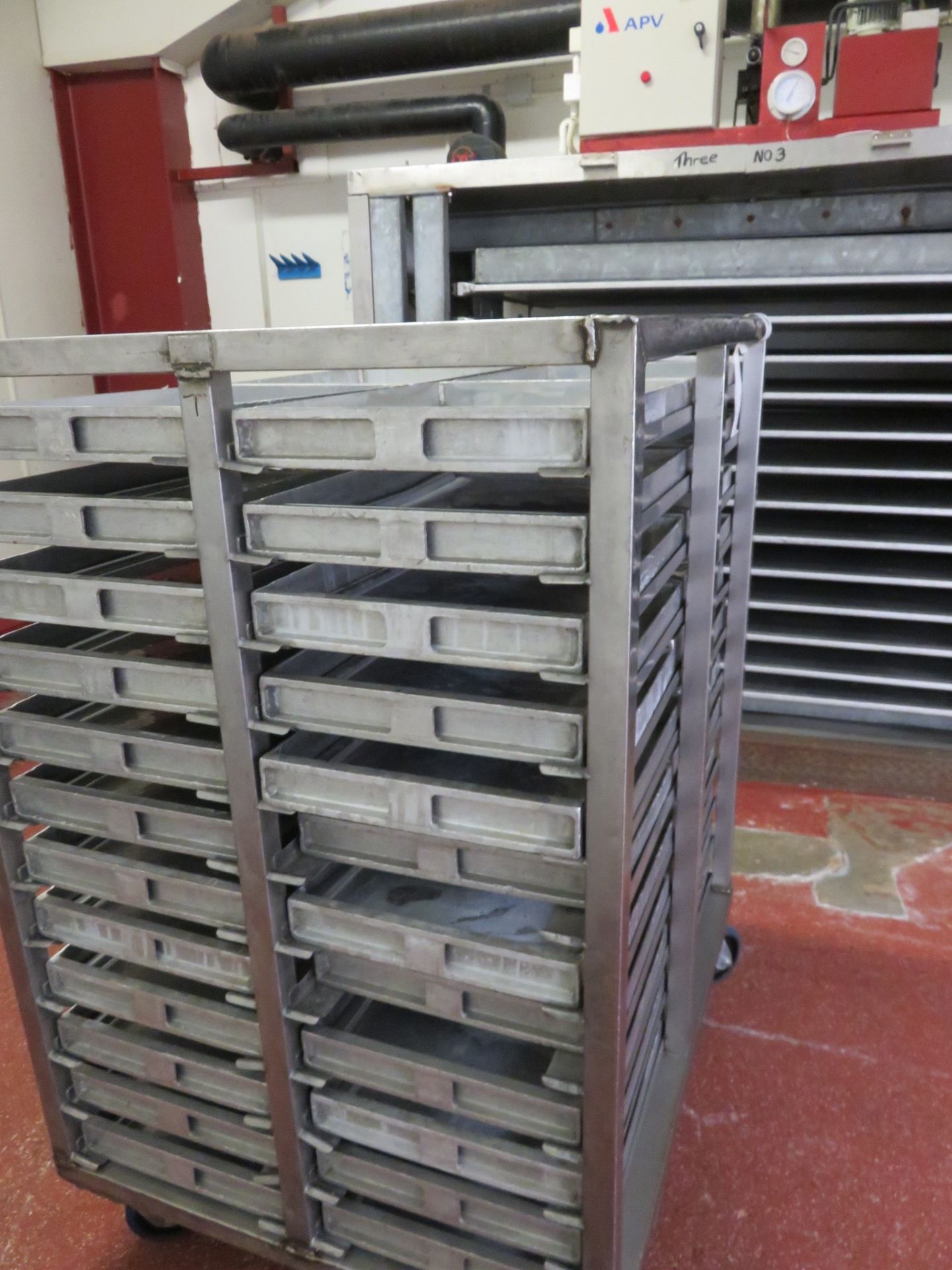 1 x APV Parafreeze Plate Freezer approx. 2.7 x 1.6 meters. 12 Station 1.1 x 1.6 meter Lift out £750 - Image 11 of 11