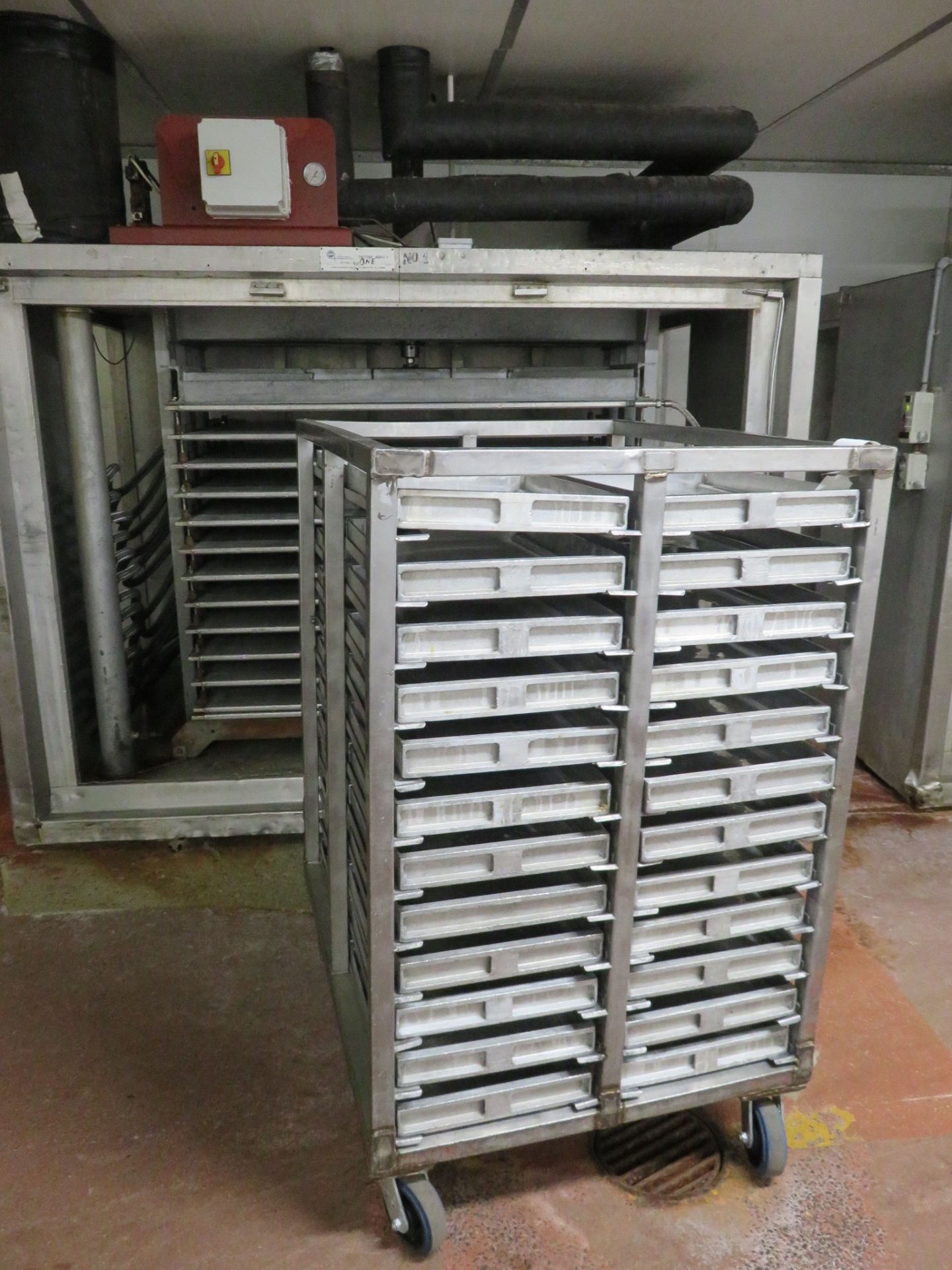 2 x APV Parafreeze Plate Freezers approx. 2.7 x 1.6 meters. 12 Station 1.1 x 1.6 meter Lift out £900 - Image 8 of 16