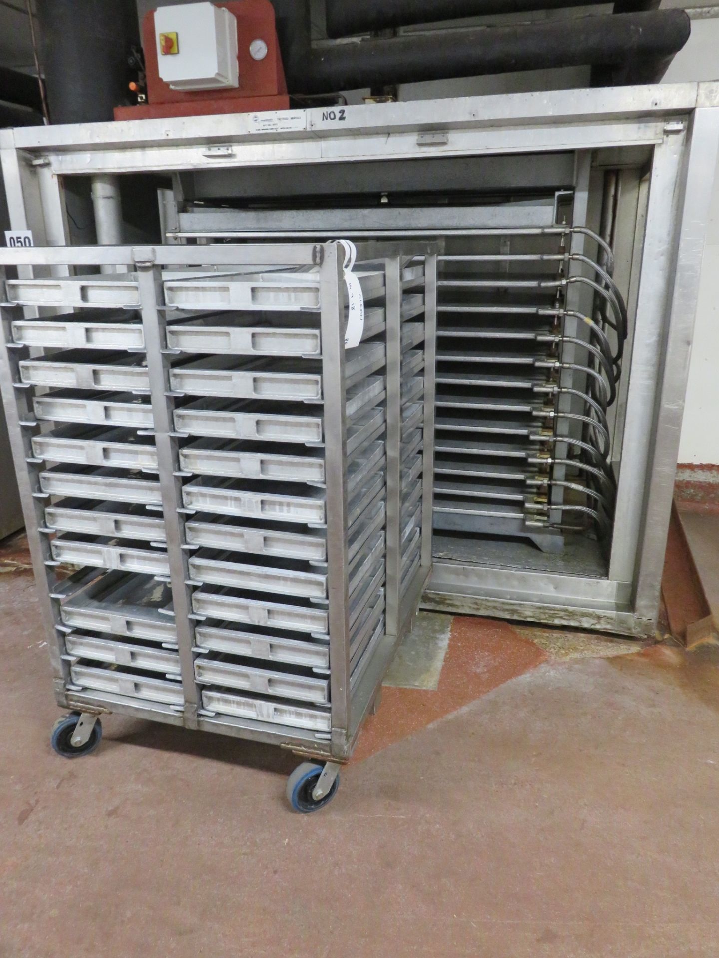 2 x APV Parafreeze Plate Freezers approx. 2.7 x 1.6 meters. 12 Station 1.1 x 1.6 meter Lift out £900 - Image 7 of 16