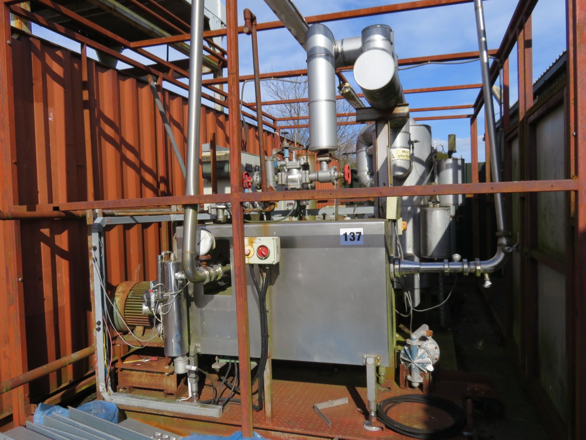Fat Rendering Plant by Gerstenberg & Aggar A/S. Type Perfecta 1 with Sabroe compressor BTR