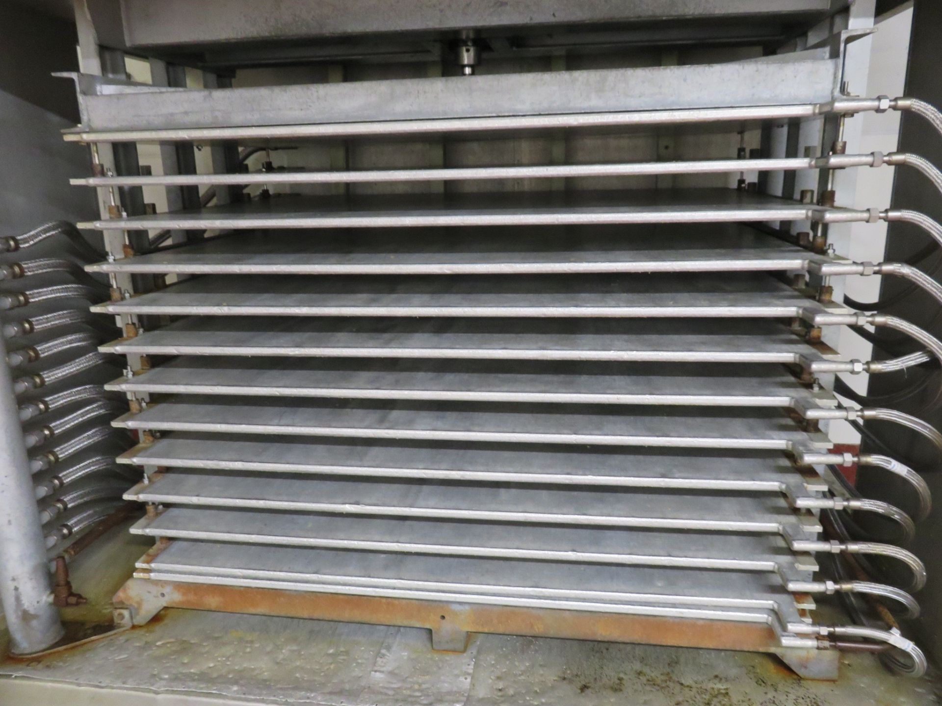2 x APV Parafreeze Plate Freezers approx. 2.7 x 1.6 meters. 12 Station 1.1 x 1.6 meter Lift out £900 - Image 5 of 16
