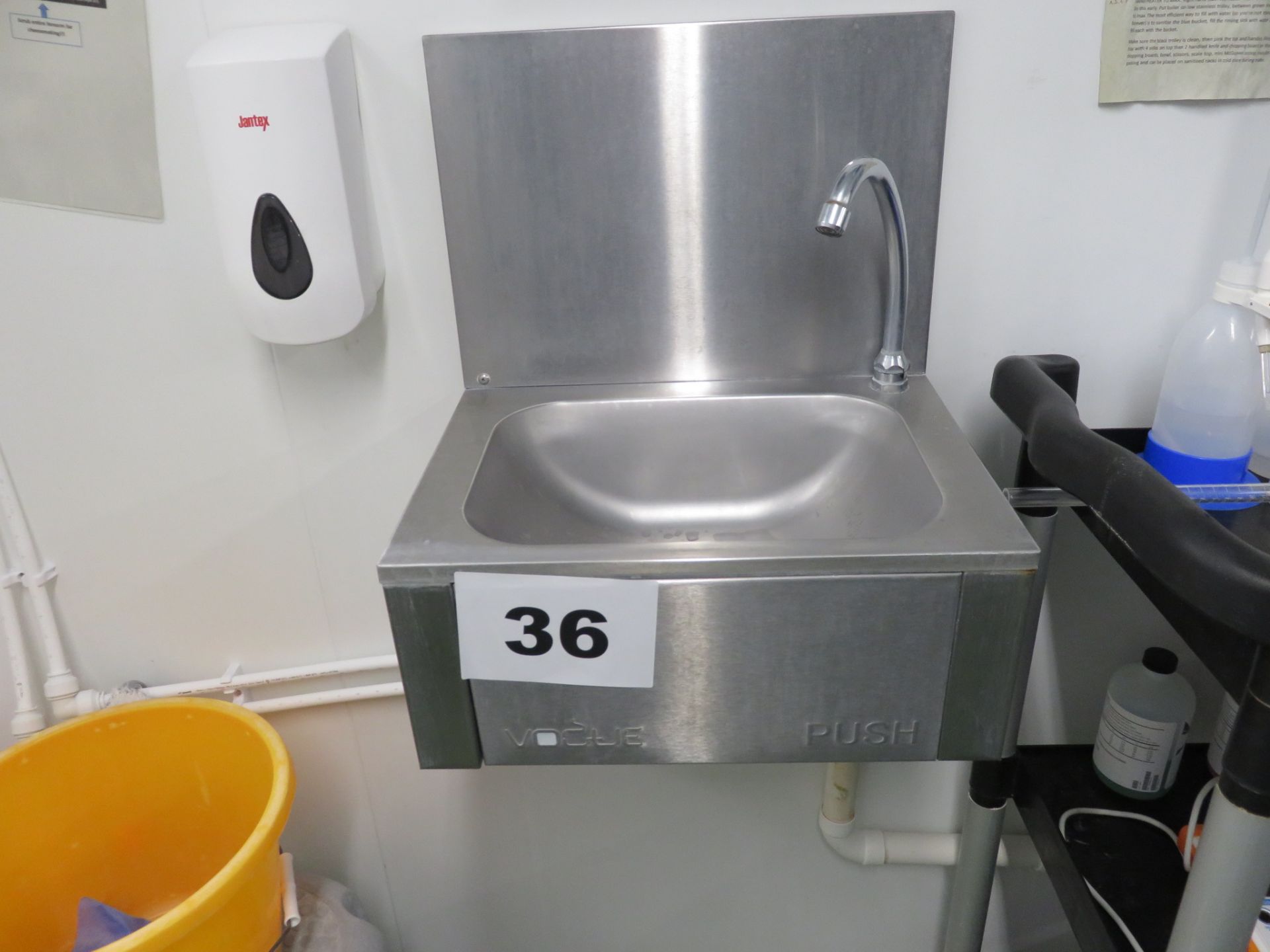 S/s wall mounted sink. LO £15. - Image 2 of 2