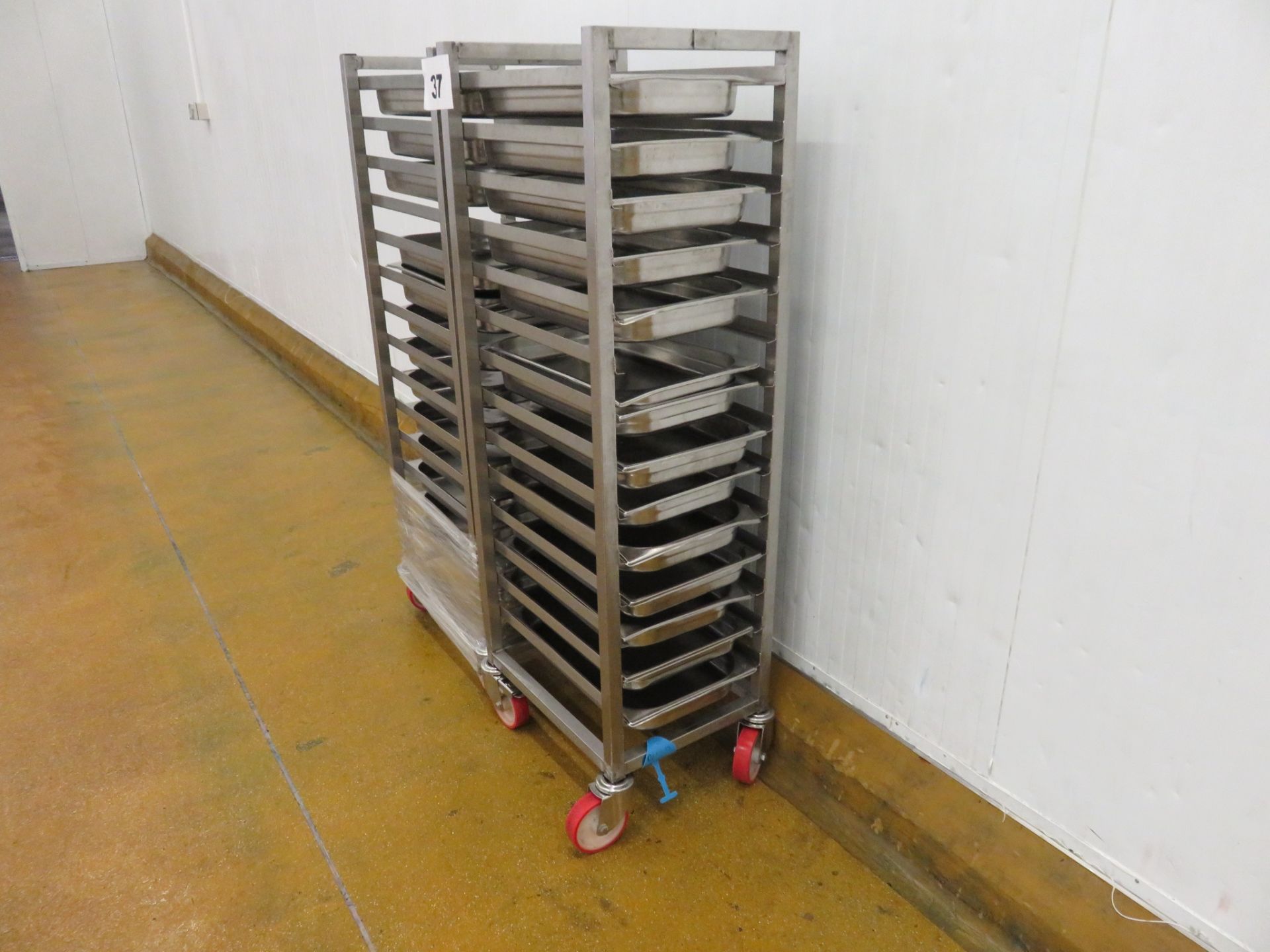2 x TROLLEYS WITH TRAYS. LO £20. - Image 2 of 3
