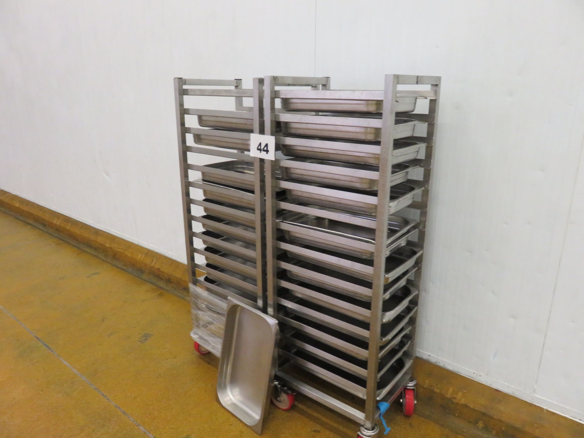 2 x TROLLEYS WITH TRAYS. LO £20. - Image 2 of 2