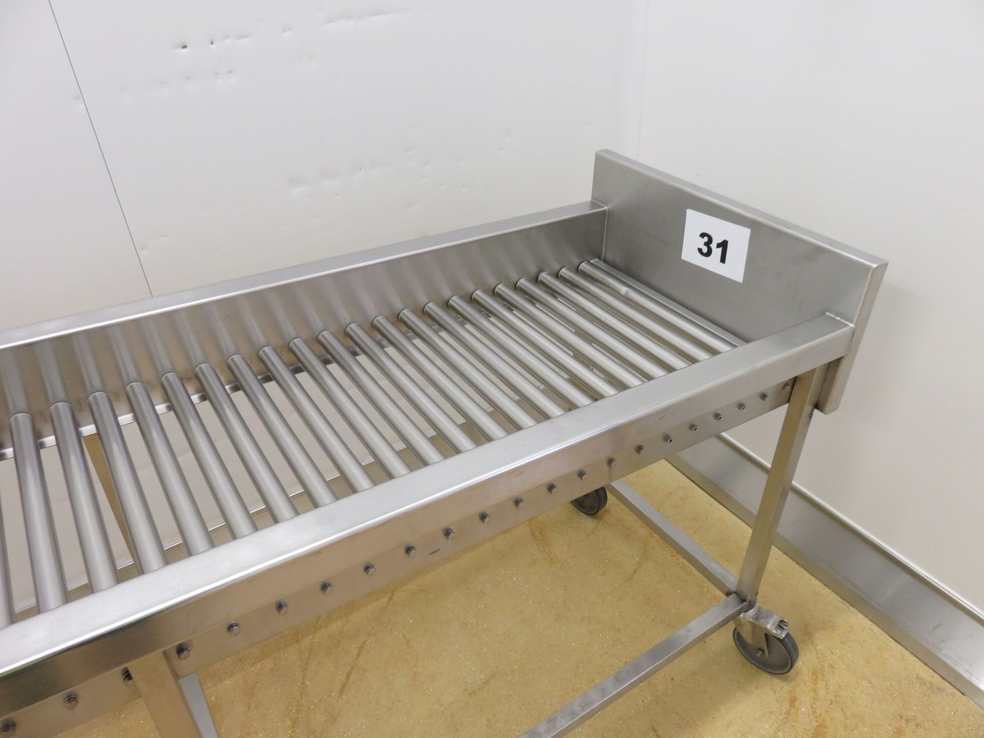 S/S ROLLER CONVEYOR. LO £20.