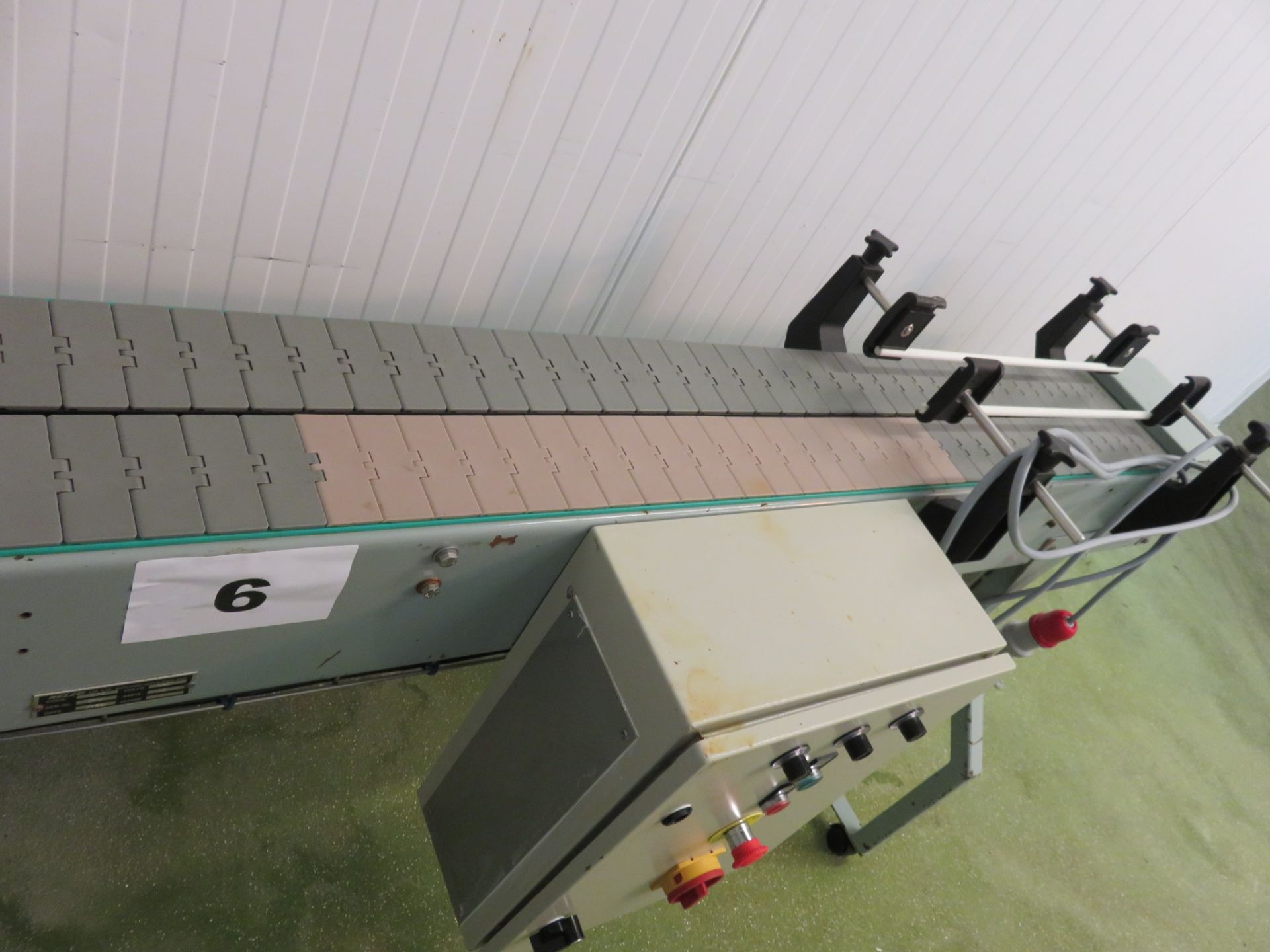 2-lane conveyor approx. 100 mm wide x 2 m long. LO £30. - Image 2 of 3