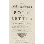 Rakes of London.- Glanvill (Abraham) The Rake Reform'd: A Poem, first edition, 1718.