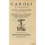 Sigonio (Carlo) De Rep. Atheniensivm Libri IIII. Eivsdem De Athenien. Lacedaemoniorumq(ue) …