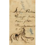 America.- Porter (Joshua, of Kaighnton, New Jersey) Receipt Book, manuscript, title and 66pp., …