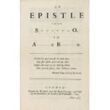 The Castrato and the Soprano.- Epistle (An) from S-----o, to A-----a R-----n, first edition, …