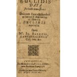 Mathematics.- Barrow (Isaac) Euclidis Data succincte demonstrata, first edition, Cambridge, ex. …