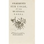 India.- French colonies.- Voltaire (François Marie Arouet de) Fragments sur l'Inde, et sur le …