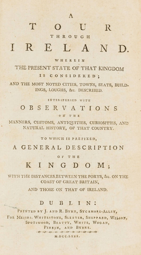 Ireland.- [Luckombe (Philip)] A Tour through Ireland, Dublin, 1780.