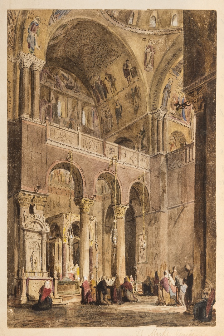 Italy.- Moore (George Belton, 1805-1875) Interior view of St Mark's Basilica, Venice, [circa …