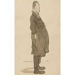 Beerbohm (Max) Mr Stephen Phillips, pen and black ink with grey wash [circa 1900]