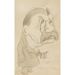 Beerbohm (Max) Sir Arthur Sullivan, graphite with grey wash on laid paper