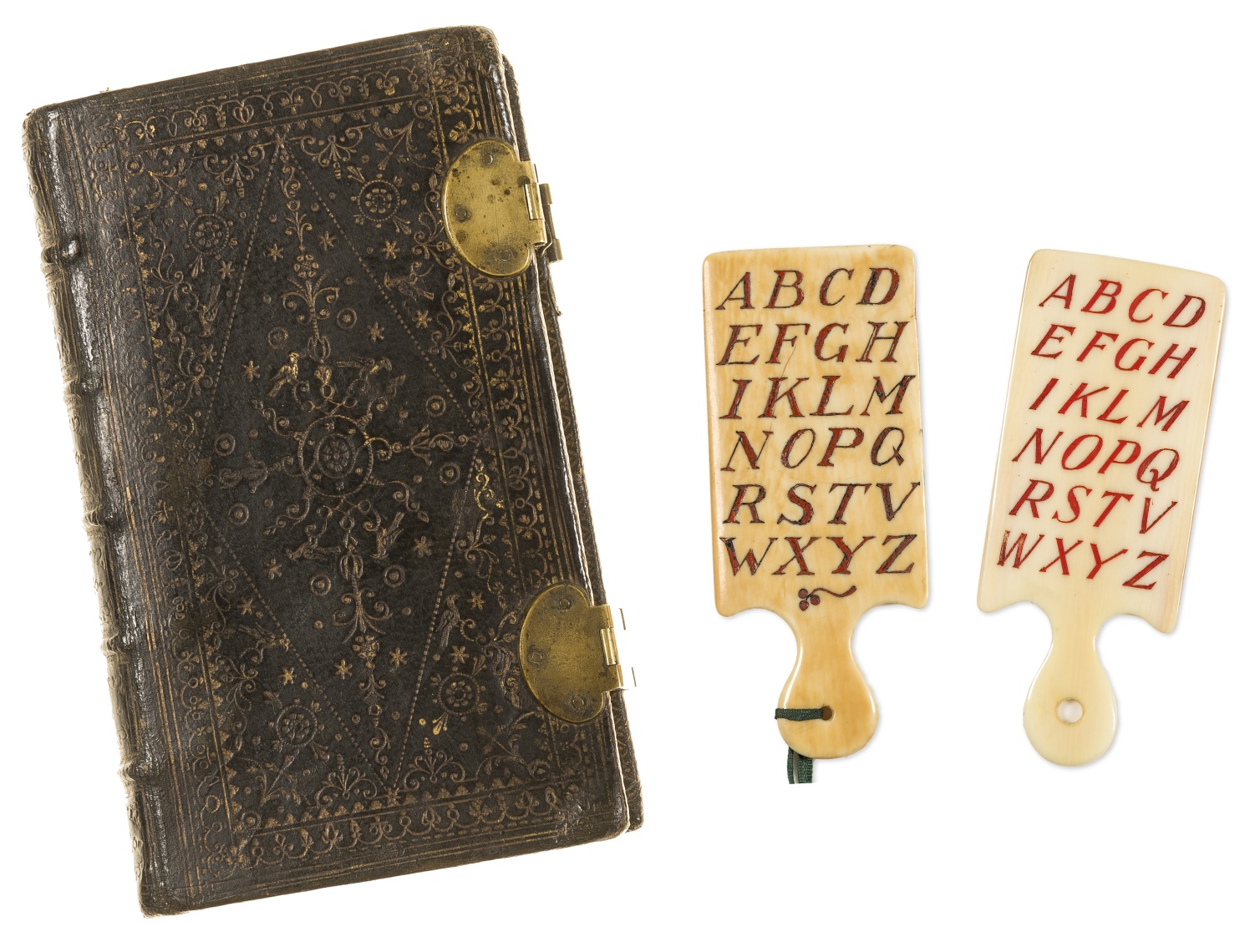 Horn Books.- A pair of 18th century Horn Books, each with upper case alphabet, [18th century].