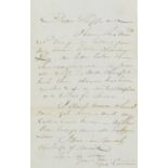 Catlin (George) Autograph Letter signed to Captain William Henry Shippard, [?1840s], having …