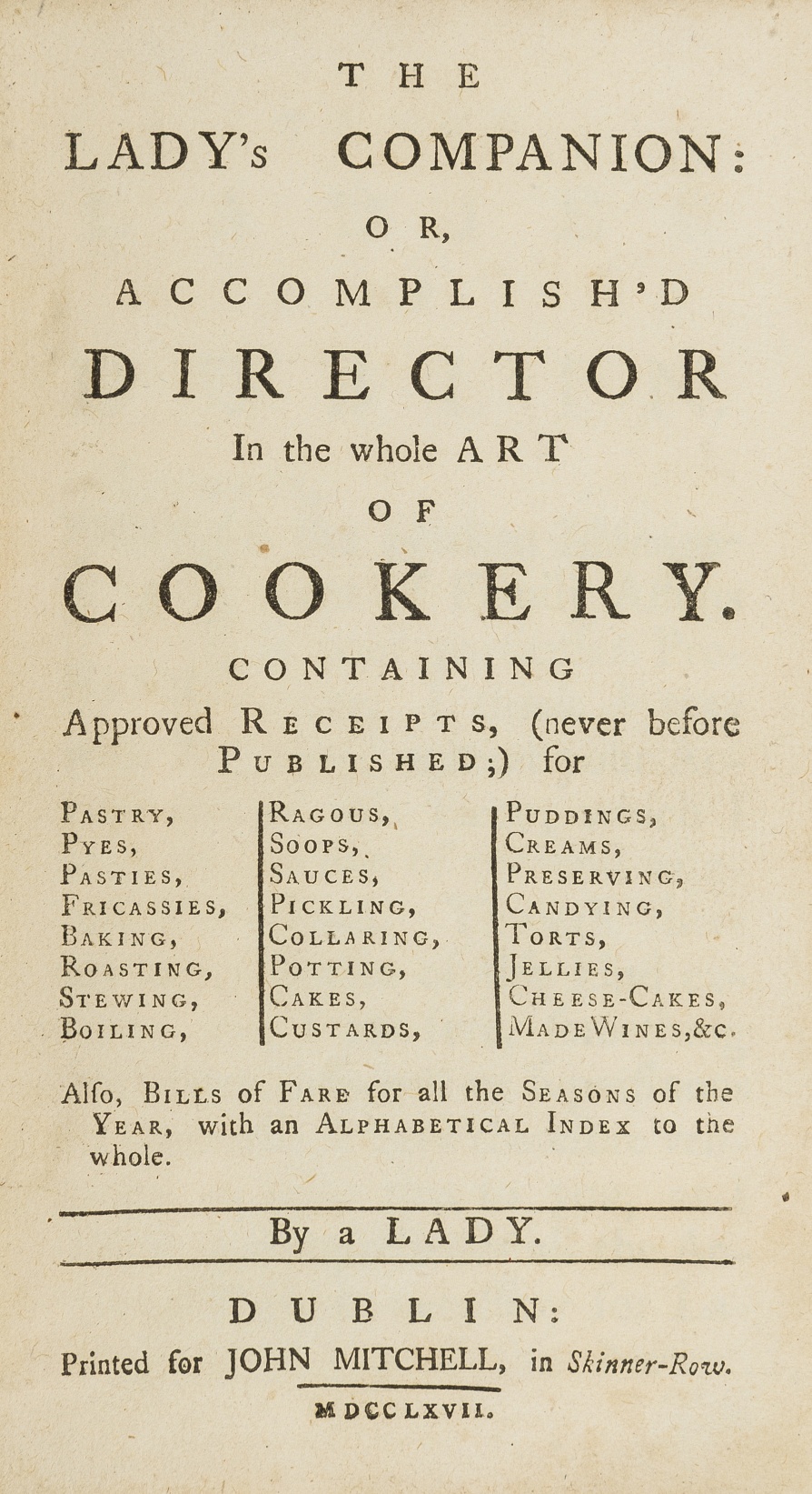 Cookery.- Lady's Companion (The): or, Accomplish'd Director in the whole Art of Cookery...By a …
