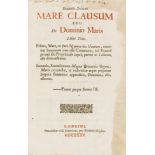 Maritime Law.- Selden (John) Mare clausum seu de dominio maris libri duo, first edition, Will. …